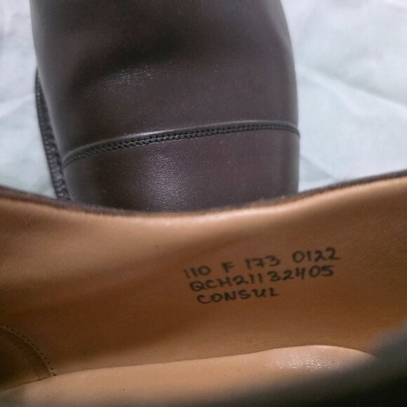 made in England Church's Men's Chololate  Brown Color oxford Shoes (size UK11) - Picture 4 of 8